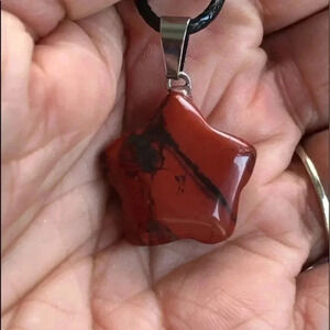 Mahogany Star Pendant Leather Necklace NWT